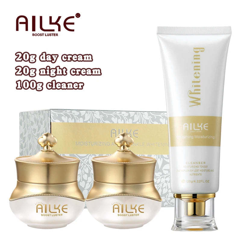AILKE Anti-Aging Wrinkle Whitening Skin Care Face Cream With Collagen Rose Moisturizing Brightening Women Facial Korean Cosmetic - Kellylooks Shop