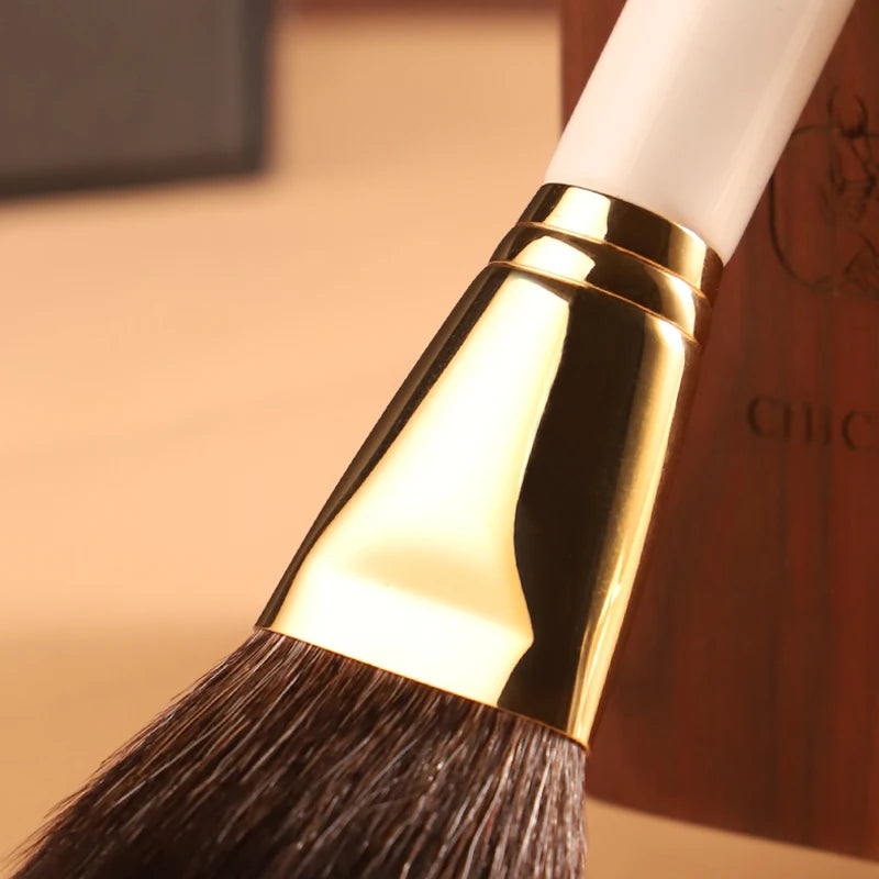 CHICHODO Makeup Brush-Luxurious Golden Autumn 10PCS Brushes Set-High Level Fox&Goat&Synthetic Hair Professional Makeup Tools - Kellylooks Shop