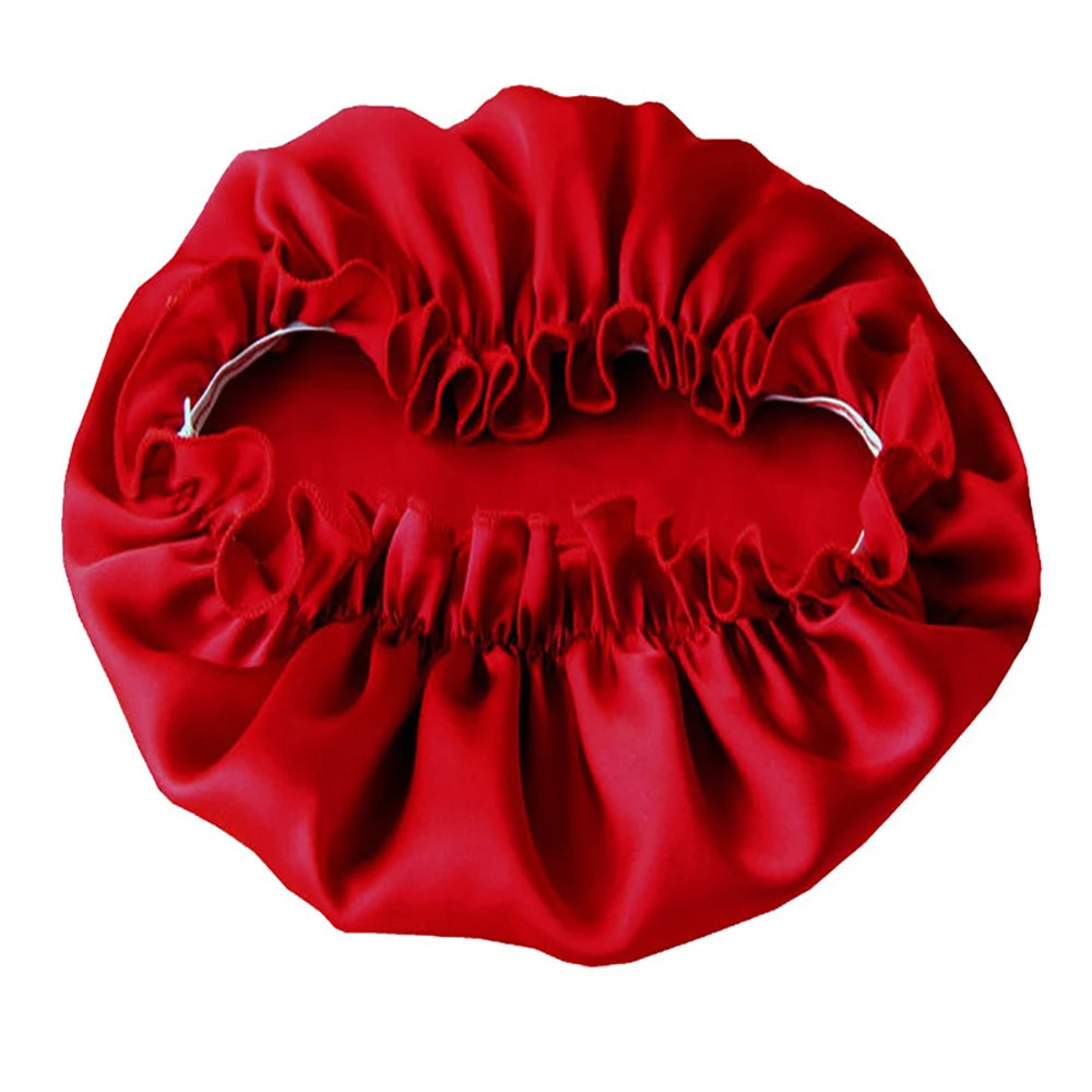 100% Pure Mulberry Silk Night Sleeping Cap Bonnet Hats for Women Hair Wrap Adjustable With Elastics Band Headwrap 16 Momme - Kellylooks Shop
