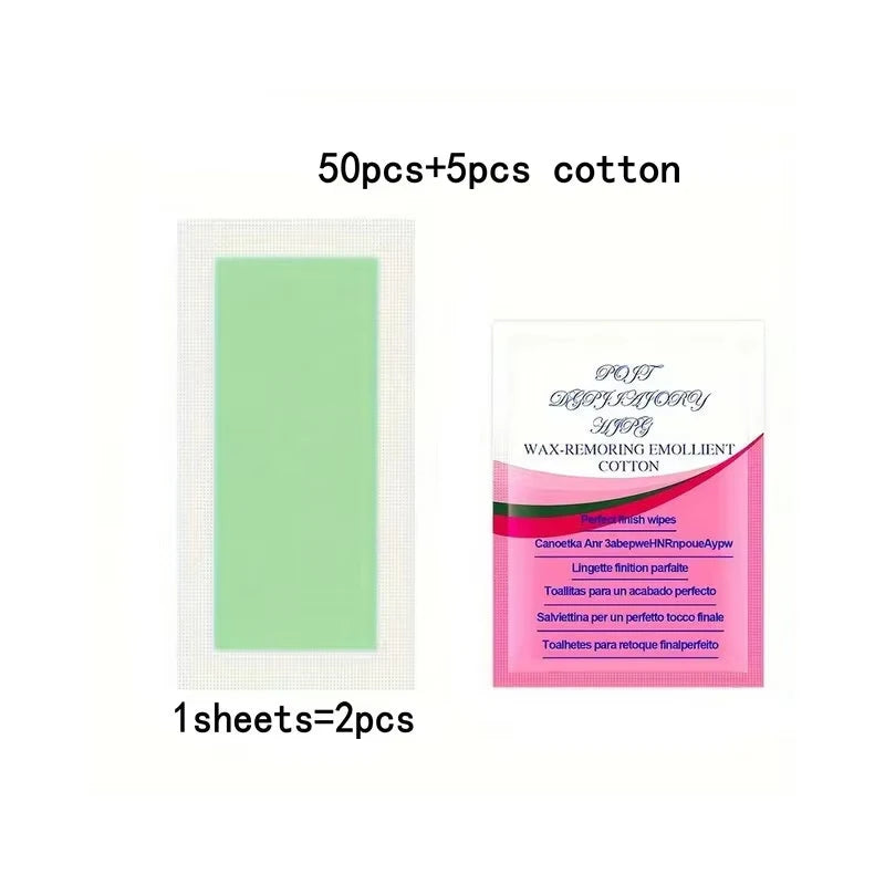 10/20/30/50/100 Pcs Depilatory Wax Strips Hair Removal Wax Paper Cold Wax Strips Paper For Face Neck Arm Leg Body Beauty Tools - Kellylooks Shop