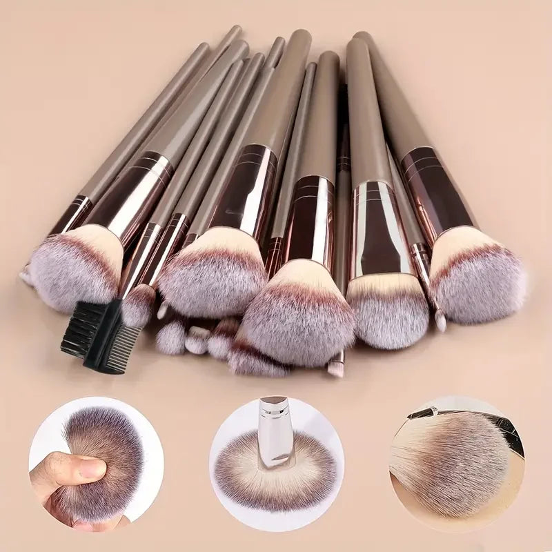 3-20PCS Makeup Brushes Set Eyeshadow Fluffy Foundation Concealer Blush Highlighter Storage Box Female Cosmetics Beauty Tools - kellylooksshop