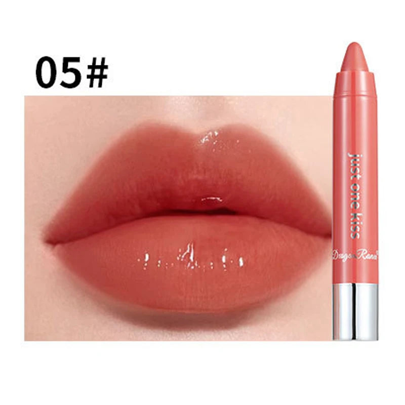 12-Color Jelly Mirror Water Light Solid Lip Gloss Nude Lipstick Pen Waterproof Sexy Red Lip Tint LongLasting Moisturizing Makeup - kellylooksshop