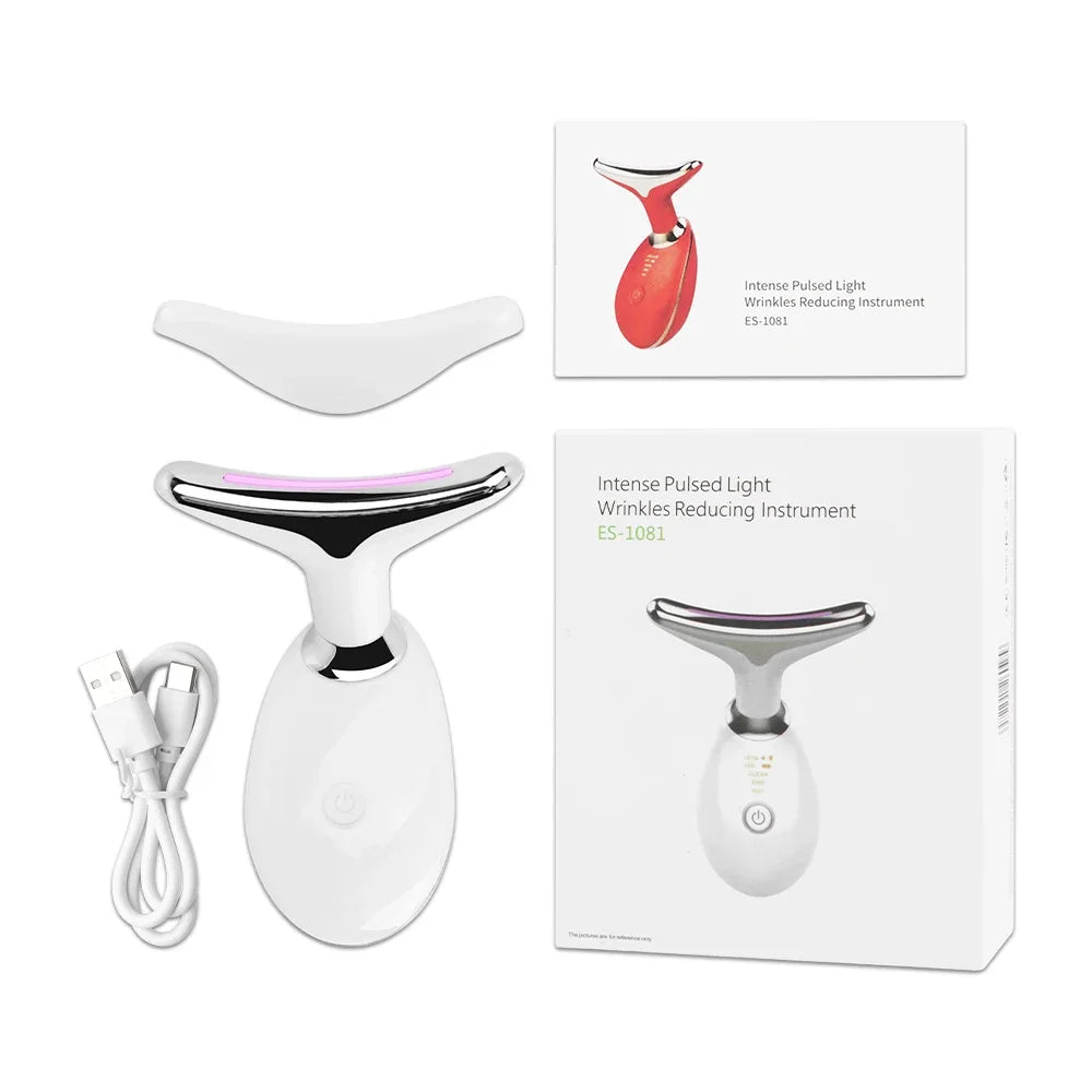 Face Neck Lift Beauty Device EMS Facial Massager LED Light Therapy Double Chin Remover Skin Rejuvenation Tightening Anti Wrinkle - Kellylooks Shop