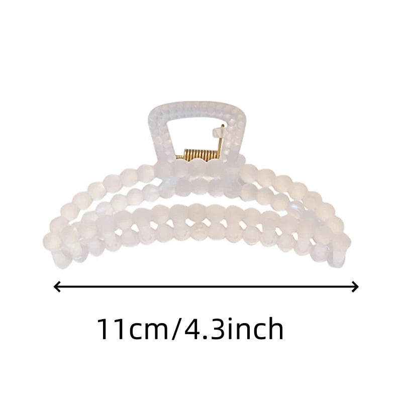 3pcs 4.5-inch large clear claw hairpin, suitable for women and girls, suitable for thick and thin hair, fixed hair, travel and v - Kellylooks Shop