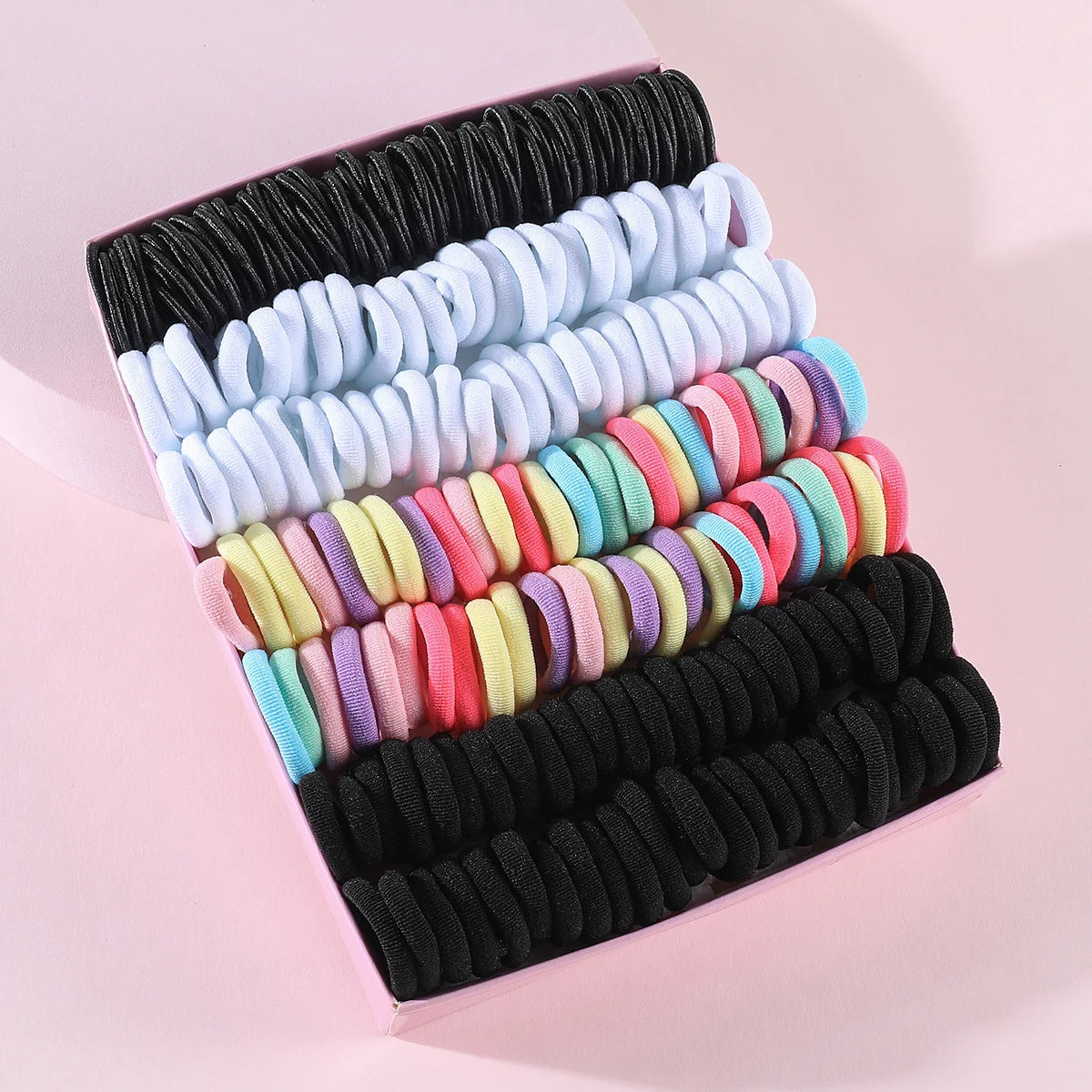 250/300Pcs Girls Colorful Hair Bands Set Nylon Elastic Rubber Band Children Ponytail Holder Scrunchies Kids Hair Accessories - kellylooksshop