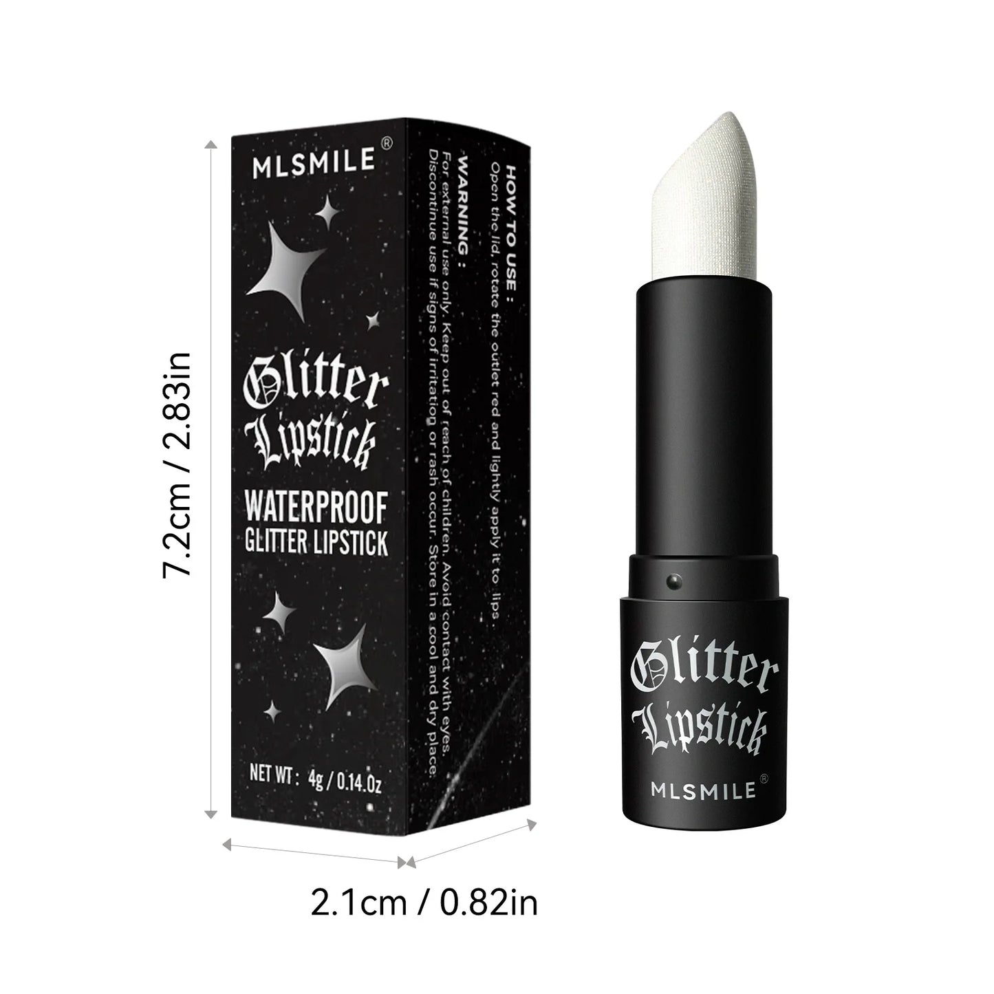 7Colors Glitter Lipstick Waterproof Long Lasting Diamond Pearlescent Metallic Lipstick Black Lipgloss Women Lips Makeup Cosmetic - kellylooksshop