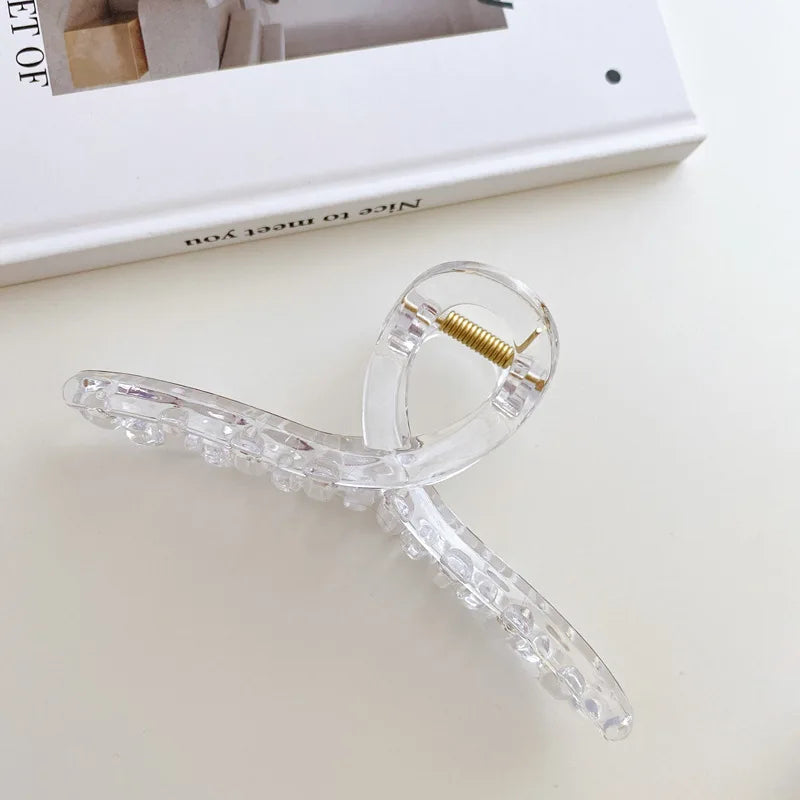 Fashion Elegant Gold Color S-shaped Metal Hairpins Hair Claw For Women Girls Korean Hair Clips Ponytail Clip Hair Accessories - Kellylooks Shop