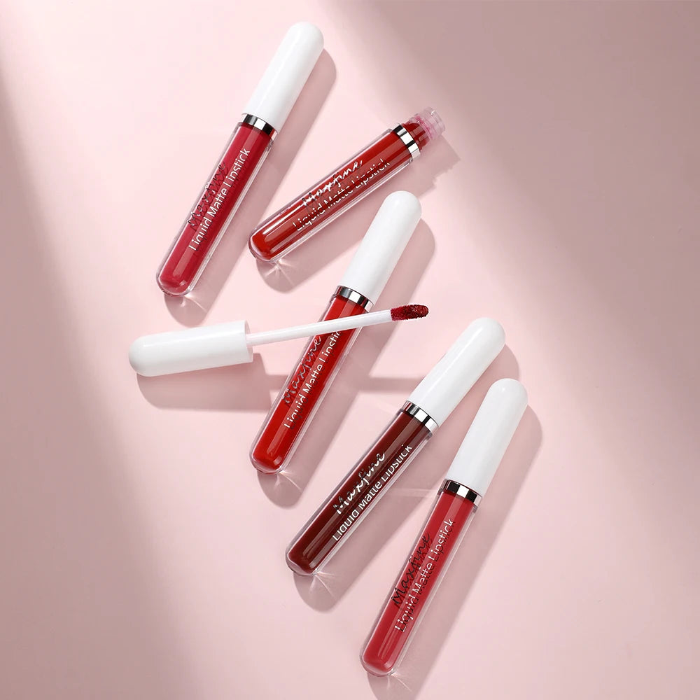 Matte Lipstick Long-Lasting Liquid Lipstick High Pigment Waterproof Velvet Lip Glaze Moisturizing Portable And Non Stick Cup - kellylooksshop