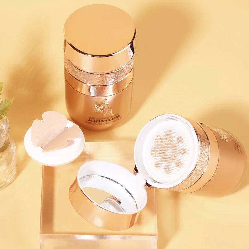 Air Cushion BB Cream Butterfly Powder Puff Moisturizing Foundation Concealer Whitening Oil-control Waterproof Makeup Cosmetics - Kellylooks Shop