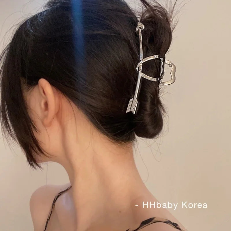 Fashion Elegant Gold Color S-shaped Metal Hairpins Hair Claw For Women Girls Korean Hair Clips Ponytail Clip Hair Accessories - Kellylooks Shop