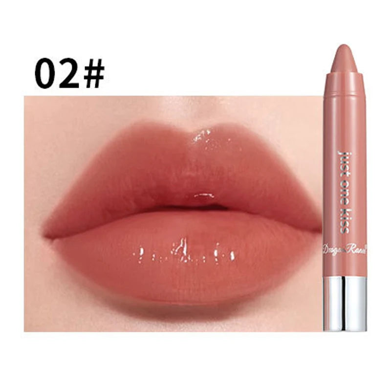 12-Color Jelly Mirror Water Light Solid Lip Gloss Nude Lipstick Pen Waterproof Sexy Red Lip Tint LongLasting Moisturizing Makeup - kellylooksshop