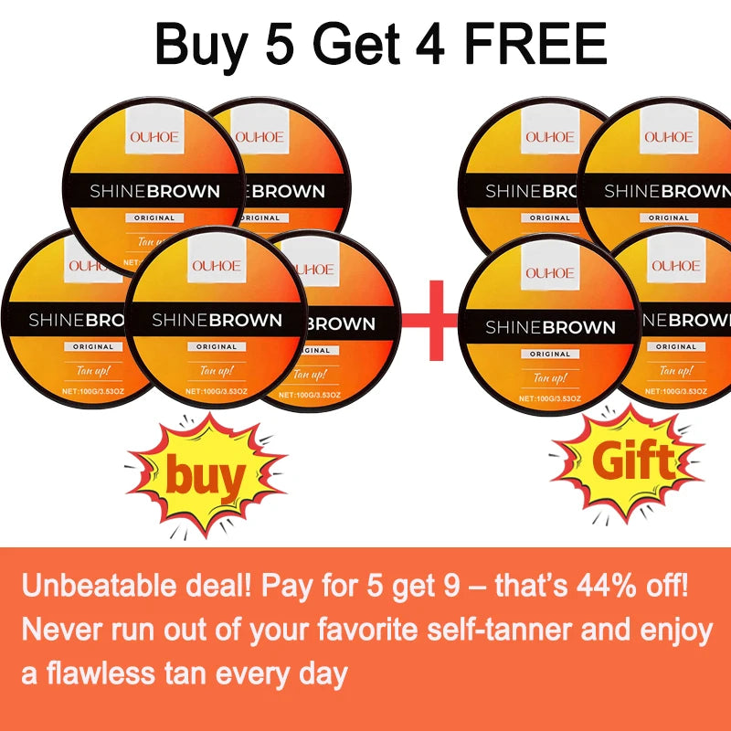 Tanning Cream Face Body Long Lasting Bronzer Skin Tanner Suntan Protect Radiation Nourishing Natural Self-Tanbody lotion Summer