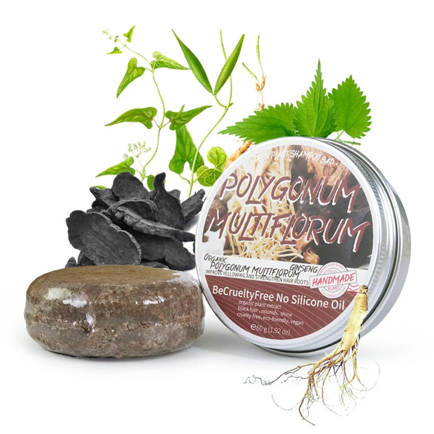 Ginger Polygonum Soap Shampoo Soap Cold Processed Soap Hair Shampoo Bar Pure Plant Hair Shampoos Hair Care - Kellylooks Shop