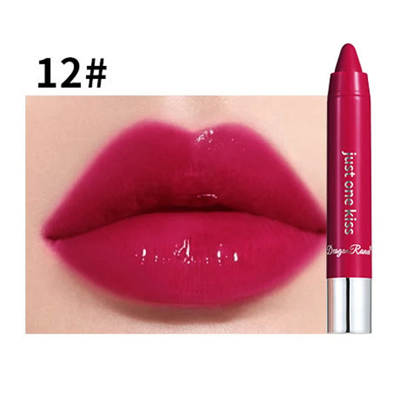 12-Color Jelly Mirror Water Light Solid Lip Gloss Nude Lipstick Pen Waterproof Sexy Red Lip Tint LongLasting Moisturizing Makeup - kellylooksshop