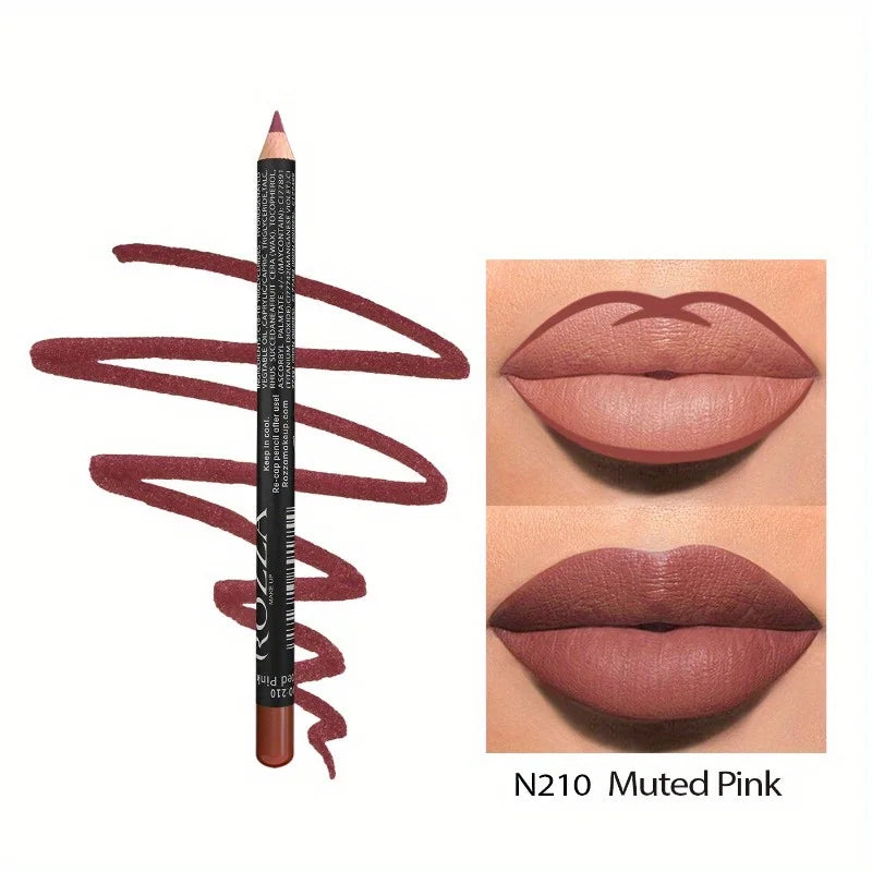 14 Color Nude Matte Lipstick Pencil Long-lasting Waterproof Lip Pencil High Pigmented Lip Liner Lip Makeup Tool - Kellylooks Shop