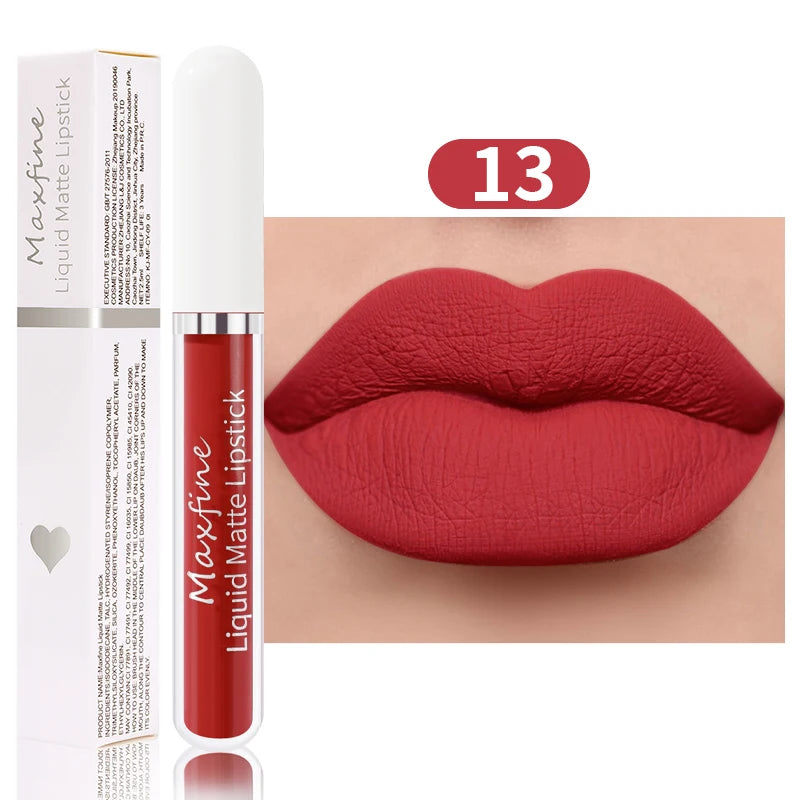 Matte Lipstick Long-Lasting Liquid Lipstick High Pigment Waterproof Velvet Lip Glaze Moisturizing Portable And Non Stick Cup - kellylooksshop