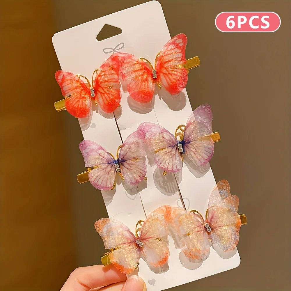 6/12/24/36 pieces of sweet girl butterfly hairpins that do not hurt hair, super nice and cute hairpins - kellylooksshop