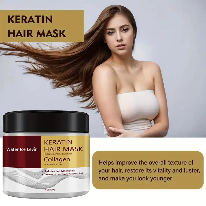 Collagen Keratin Hair Mask Dual Oil Control Moisturizer Conditioner Soft Smooth Frizz Damaged Repair Revitalize Hair Care - Kellylooks Shop