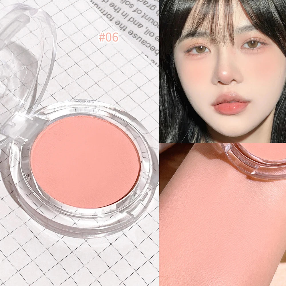 Monochrome Blush Palette Rose Orange Soft Mist Girl Blusher Powder Natural Face Makeup Matte Peach Rouge Contour Shadow Palette - kellylooksshop