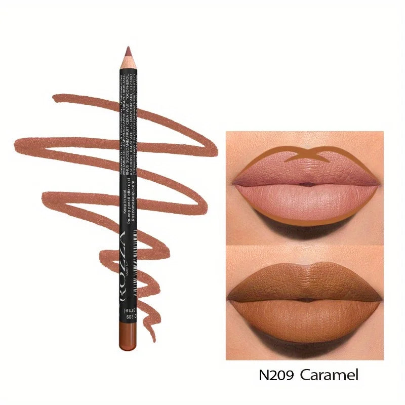 14 Color Nude Matte Lipstick Pencil Long-lasting Waterproof Lip Pencil High Pigmented Lip Liner Lip Makeup Tool - Kellylooks Shop