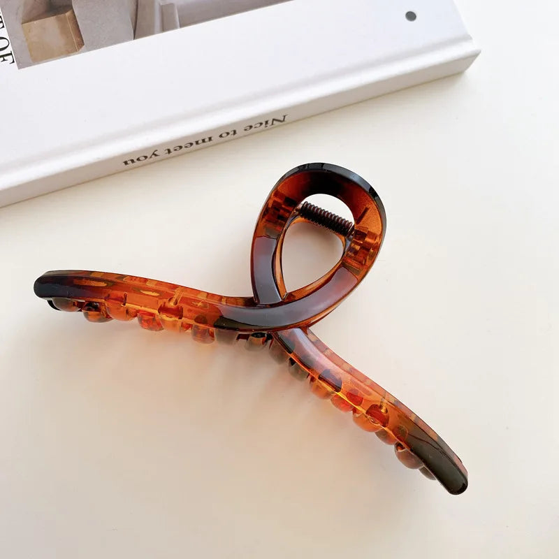 Fashion Elegant Gold Color S-shaped Metal Hairpins Hair Claw For Women Girls Korean Hair Clips Ponytail Clip Hair Accessories - Kellylooks Shop