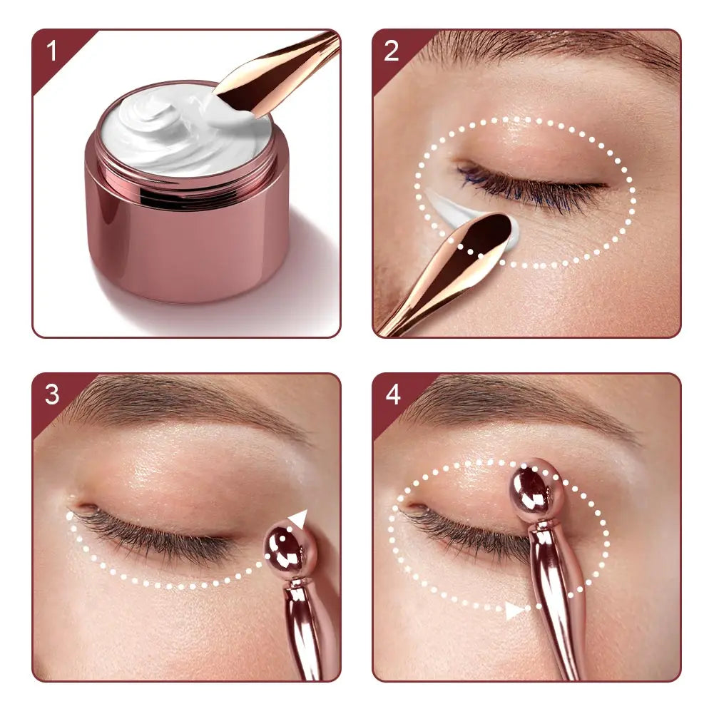 2in1 Mini Eye Massage Stick Face Lifting Massage Anti Cream Eye Pouch Dark Circles Spoon Applicator Facial Mixing Scoop Tool - Kellylooks Shop