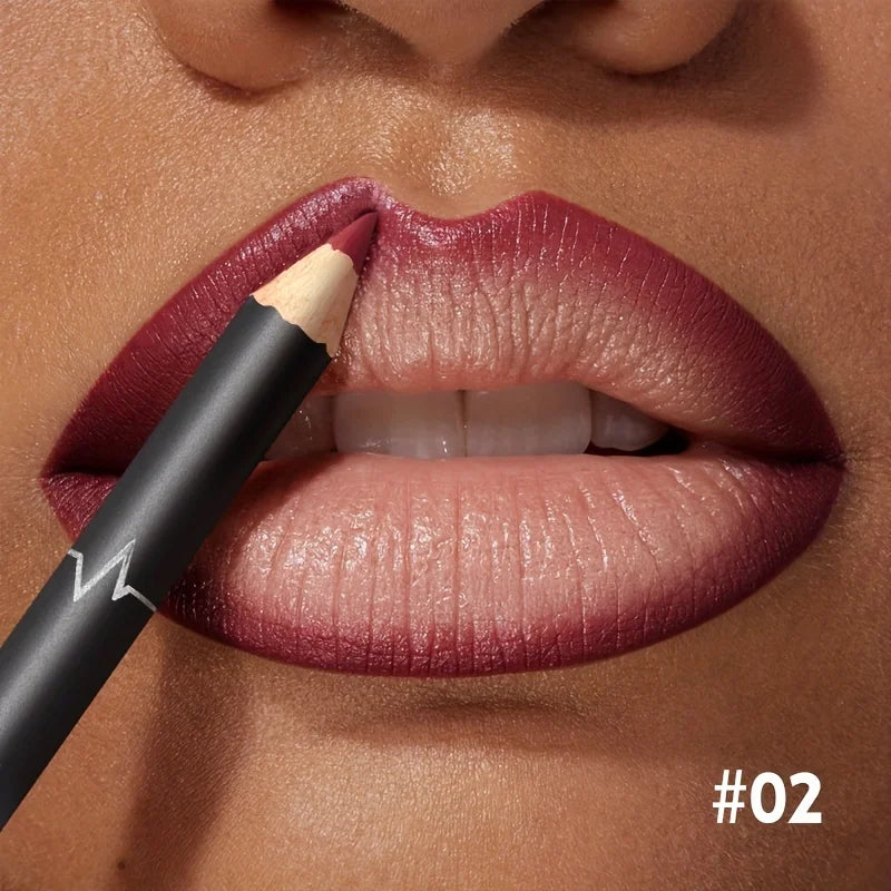 Waterproof Matte Lipliner Pencil Red Contour Tint Lipstick Long Lasting Non-stick Cup Moisturising Lips Makeup 12 Colors - kellylooksshop