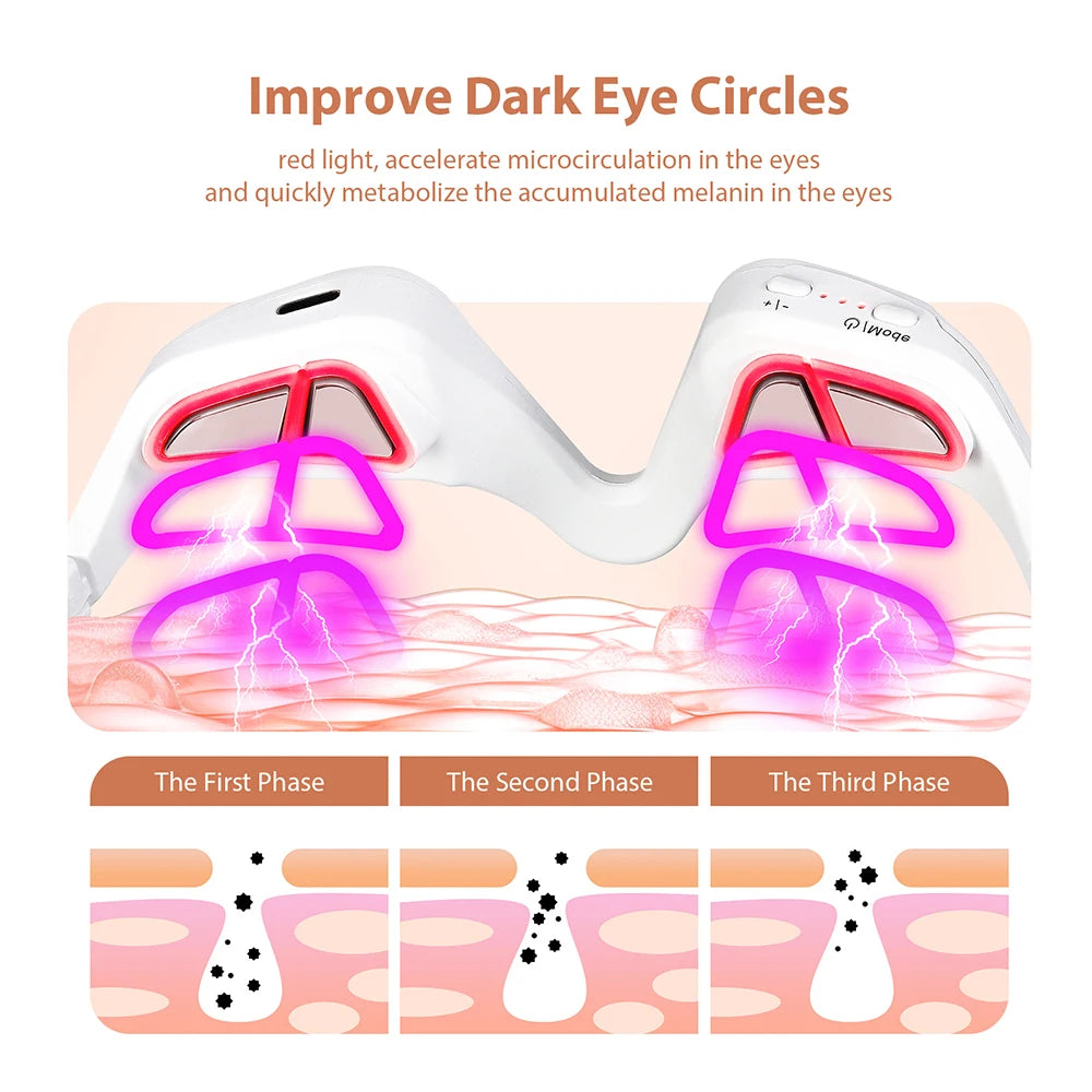 Foreverlily Eye Massager Relieves Eye Fatigue Eyes Massage Glasses Eye Fatigue Relief Massager Under-Eye Glasses Massager - Kellylooks Shop