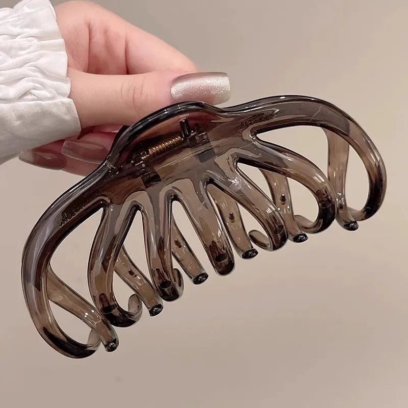 Elegant Solid Large Size Pumpkin Shape Hair Claw For Women Girls Long Thick Hair Claw Clip Headband Hair Clip Hair Accessories - Kellylooks Shop