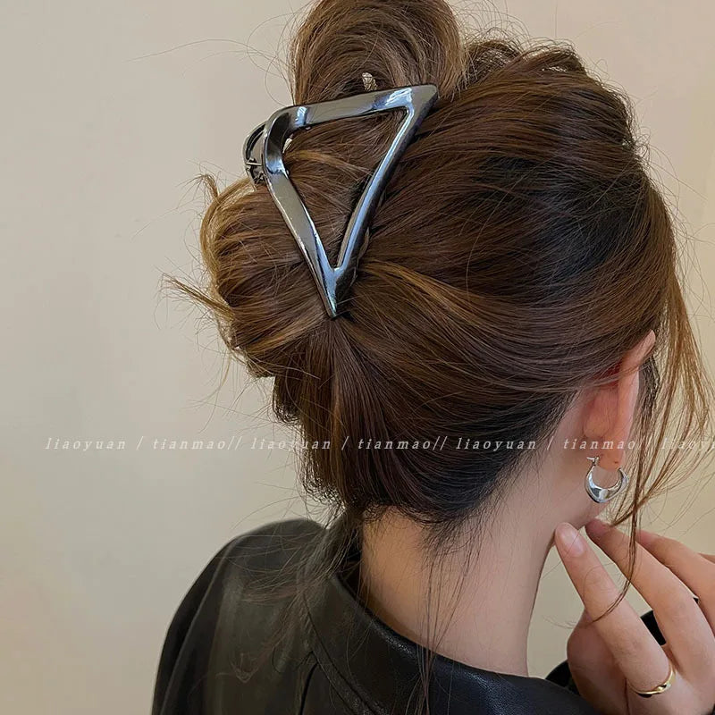 Fashion Elegant Gold Color S-shaped Metal Hairpins Hair Claw For Women Girls Korean Hair Clips Ponytail Clip Hair Accessories - Kellylooks Shop