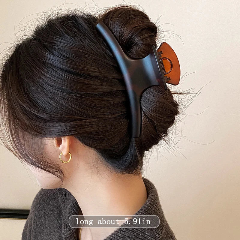 Elegant Solid 5.91in Large Hair Claw For Women Hair Ornament Long Thick Hair Hold Headband Claw Clip Hair Clip Hair Accessories - Kellylooks Shop