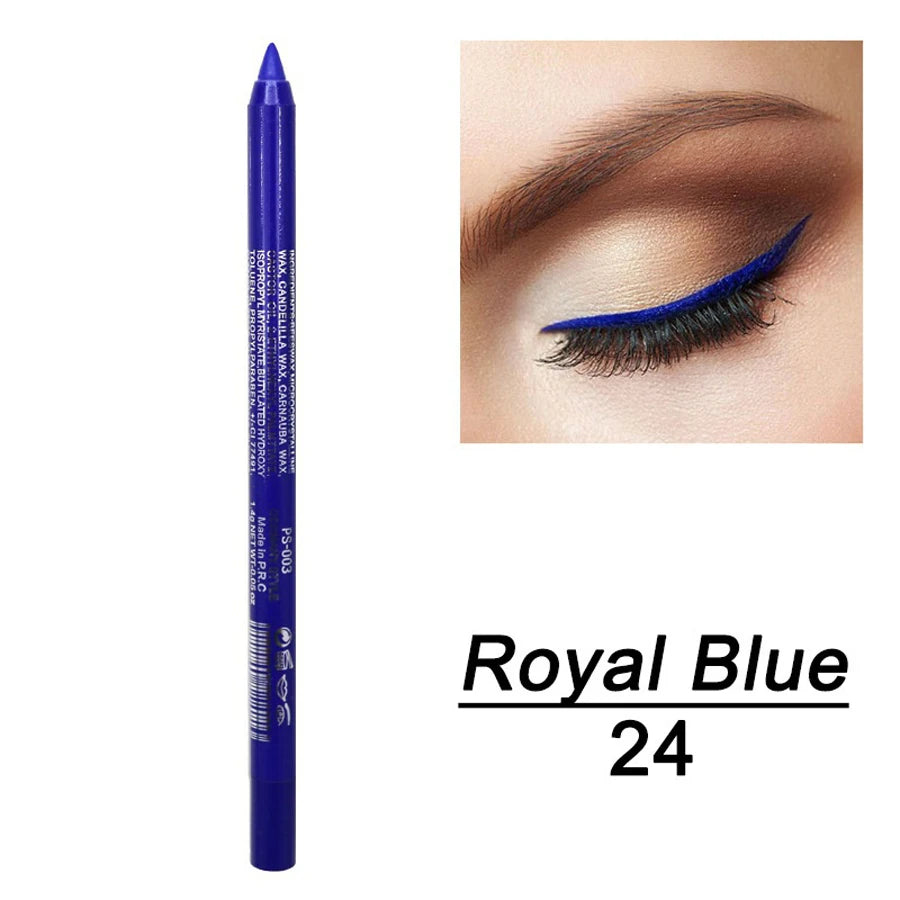 14-Color Colourful Eyeliner Pen, High Pigmented Pearly Shimmer Metallic Smokey Punk Gothic Style Eyeliner, Long Lasting Waterpro - kellylooksshop