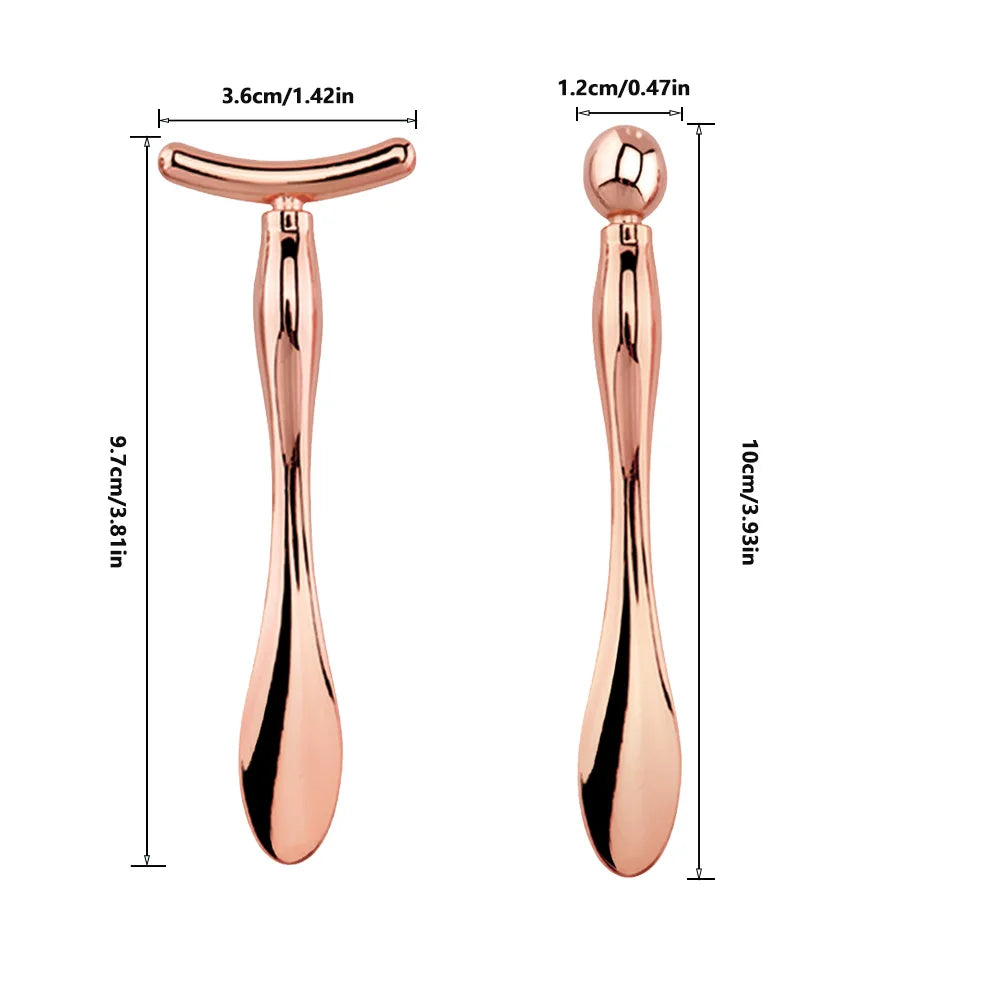 2in1 Mini Eye Massage Stick Face Lifting Massage Anti Cream Eye Pouch Dark Circles Spoon Applicator Facial Mixing Scoop Tool - Kellylooks Shop