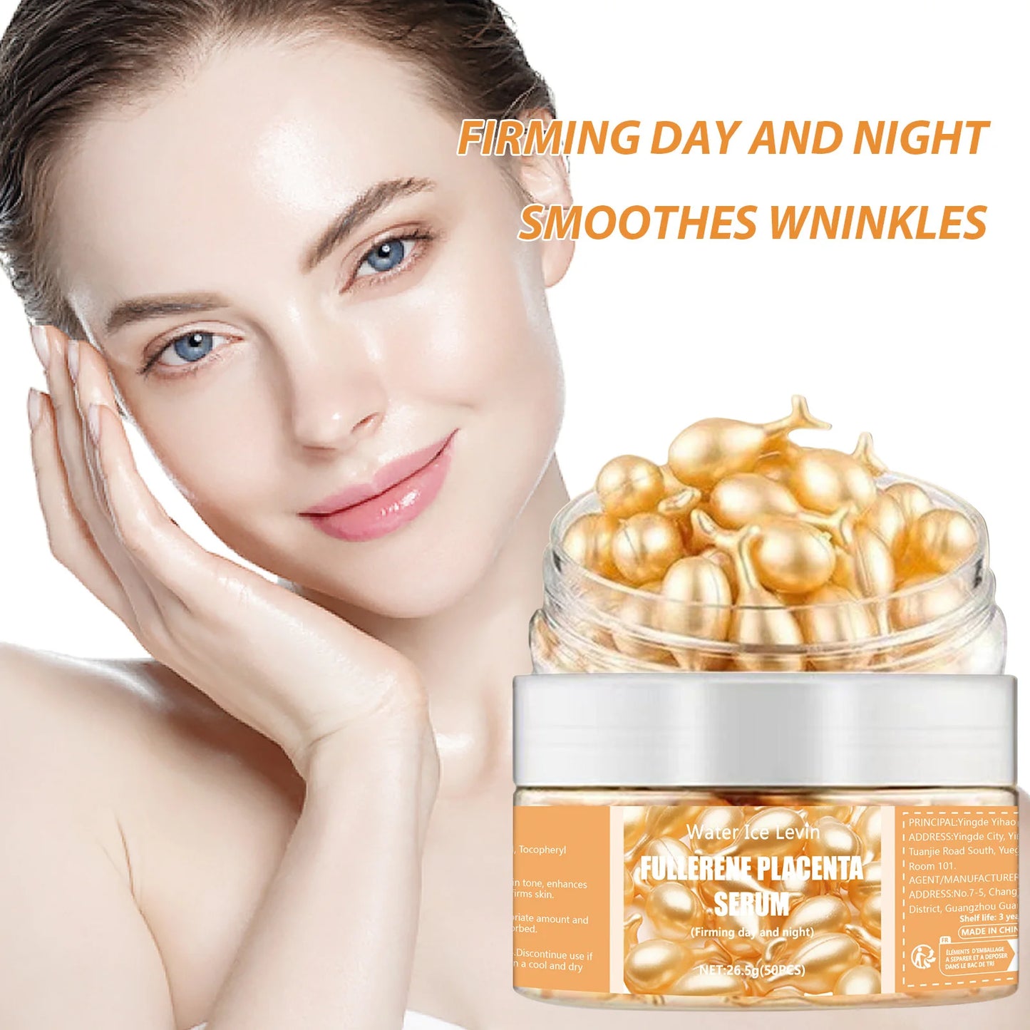 50Pcs Collagen Face Care Capsules Serum Spot Acne Wrinkle Remover Firming Whitening Hyaluronic Acid Essence Skin Care New style - Kellylooks Shop