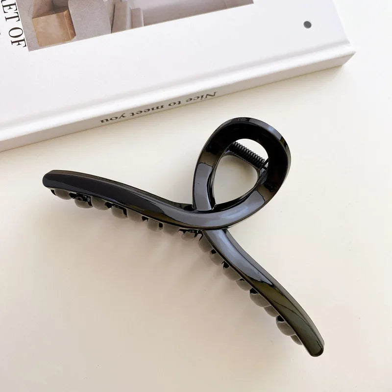 Fashion Elegant Gold Color S-shaped Metal Hairpins Hair Claw For Women Girls Korean Hair Clips Ponytail Clip Hair Accessories - Kellylooks Shop