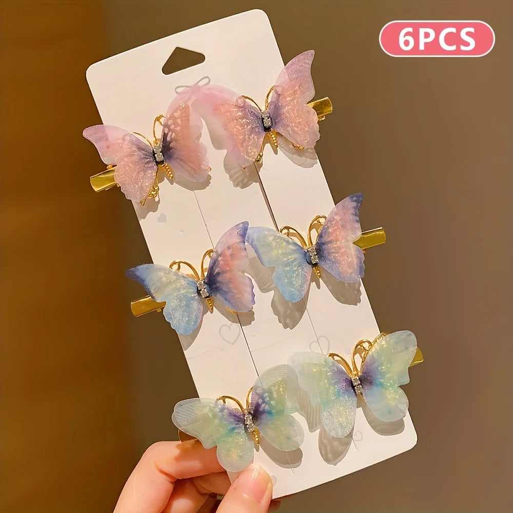 6/12/24/36 pieces of sweet girl butterfly hairpins that do not hurt hair, super nice and cute hairpins - kellylooksshop