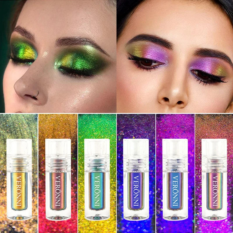 Chrome Shifting Pigments Chameleon Liquid Eyeshadow Shiny Long Lasting Multichrome High Eyeshadow Liquid Eye Makeup Art Cosmetic - kellylooksshop