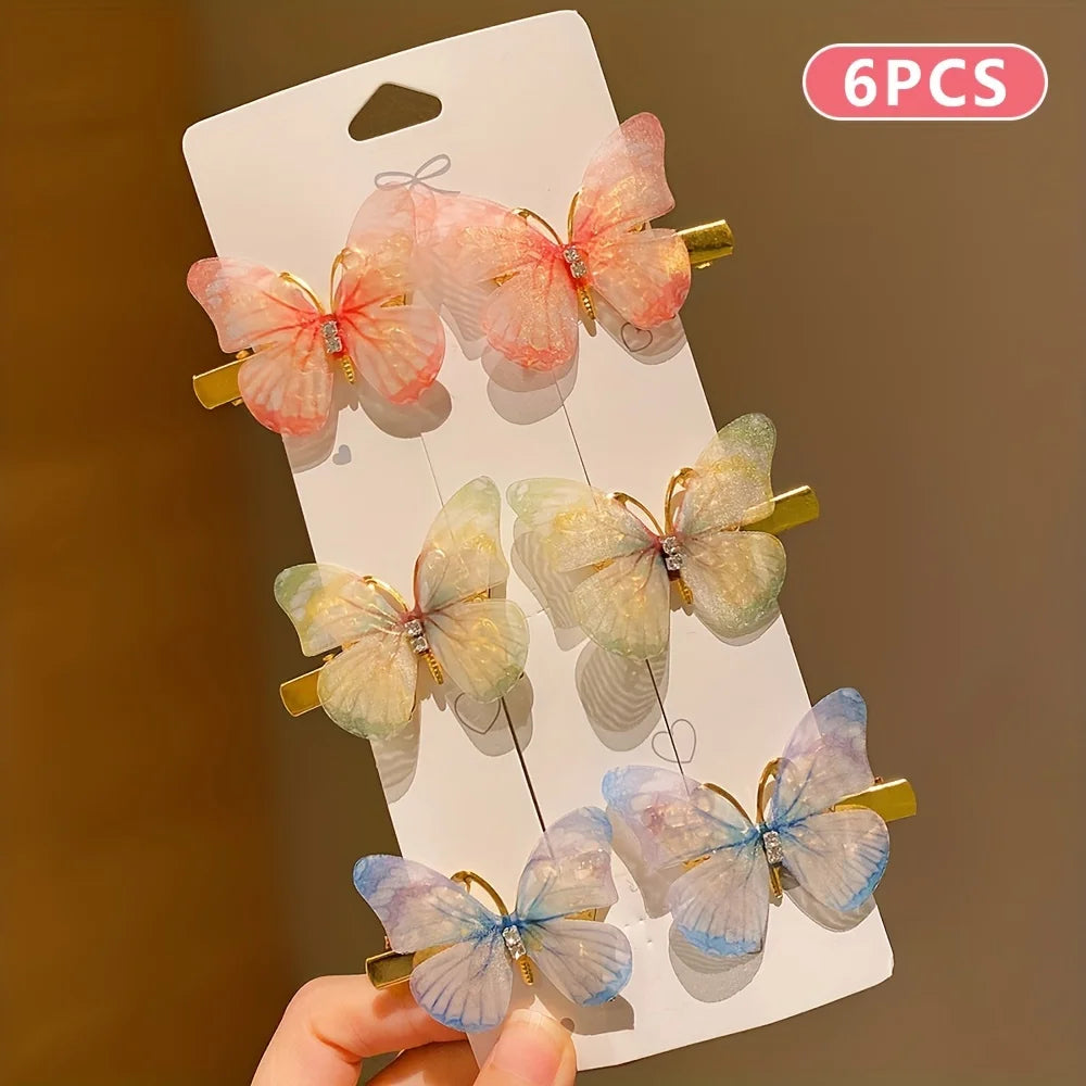 6/12/24/36 pieces of sweet girl butterfly hairpins that do not hurt hair, super nice and cute hairpins - kellylooksshop