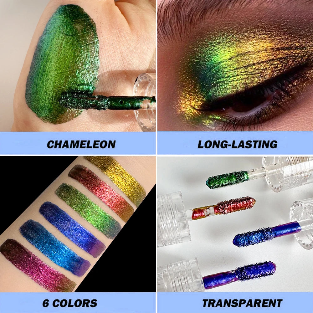 Chrome Shifting Pigments Chameleon Liquid Eyeshadow Shiny Long Lasting Multichrome High Eyeshadow Liquid Eye Makeup Art Cosmetic - kellylooksshop