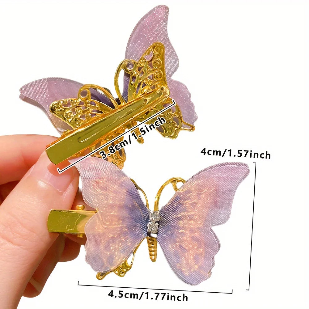 6/12/24/36 pieces of sweet girl butterfly hairpins that do not hurt hair, super nice and cute hairpins - kellylooksshop