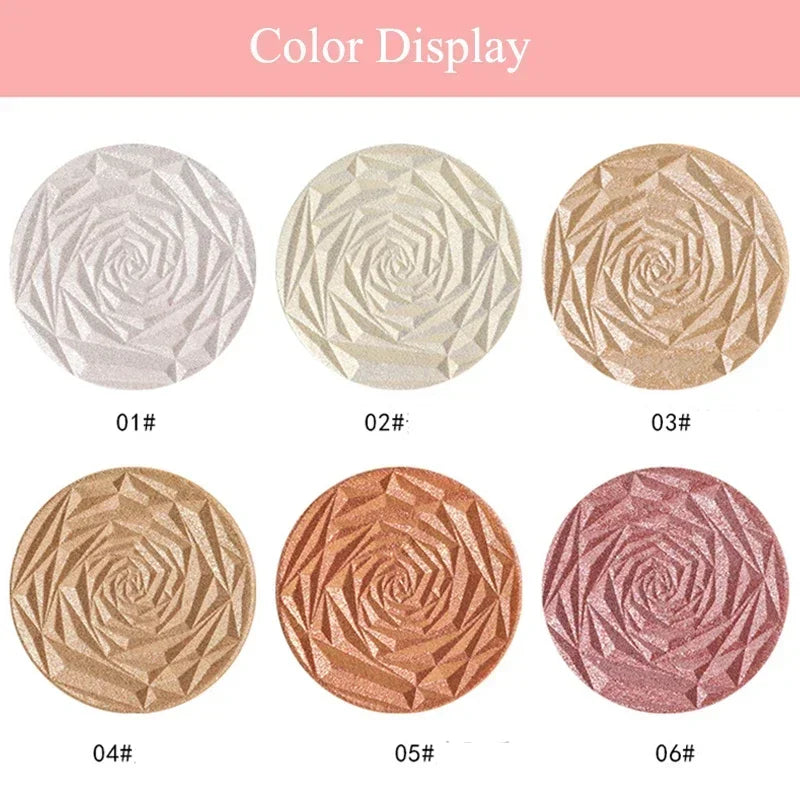 6 Colors Diamond Highlighter Powder Palette Glitter Face Contour Brighten Makeup Shimmer Ultra-concentrated Illuminate Cosmetic - Kellylooks Shop