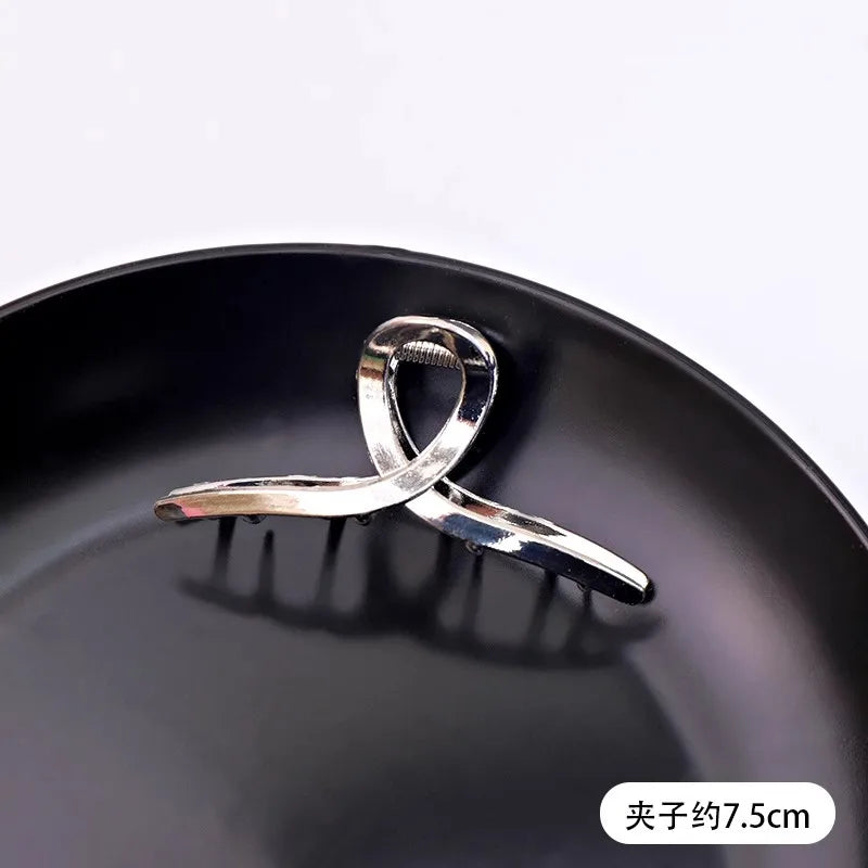 Vintage Silver Geometric Metal Hair Claw For Women Girls Long Hair Holder Headband Hair Claw Clip Fashion Hair Accessories - Kellylooks Shop