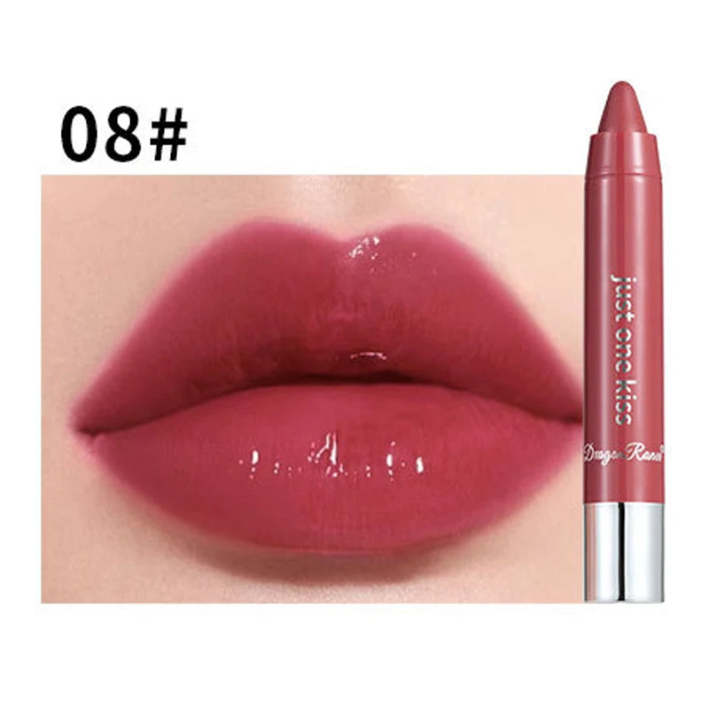 12-Color Jelly Mirror Water Light Solid Lip Gloss Nude Lipstick Pen Waterproof Sexy Red Lip Tint LongLasting Moisturizing Makeup - kellylooksshop