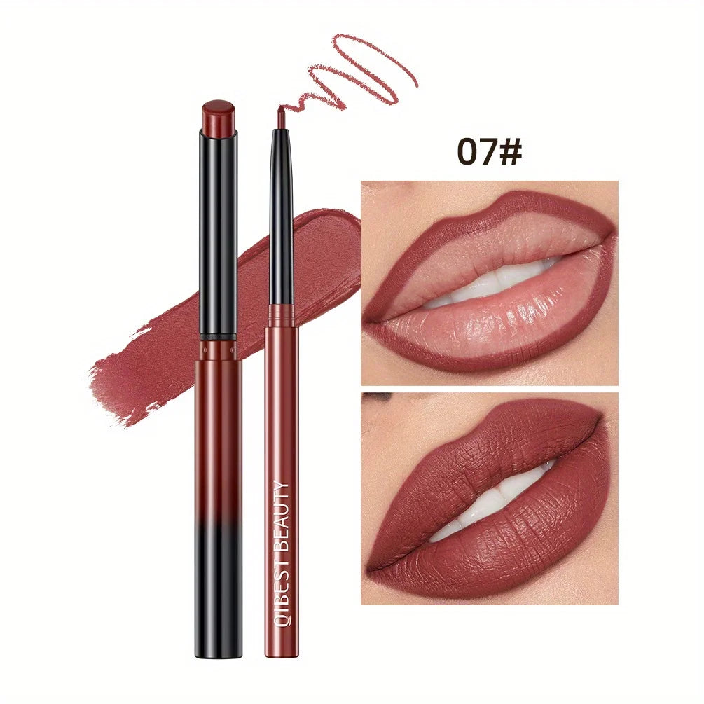 1+1 Matte Lip Set Matte Lipstick&Lip Liner Color Rendering Long Lasting Waterproof Valentine's Day Gifts Contain Plant Squalene - kellylooksshop