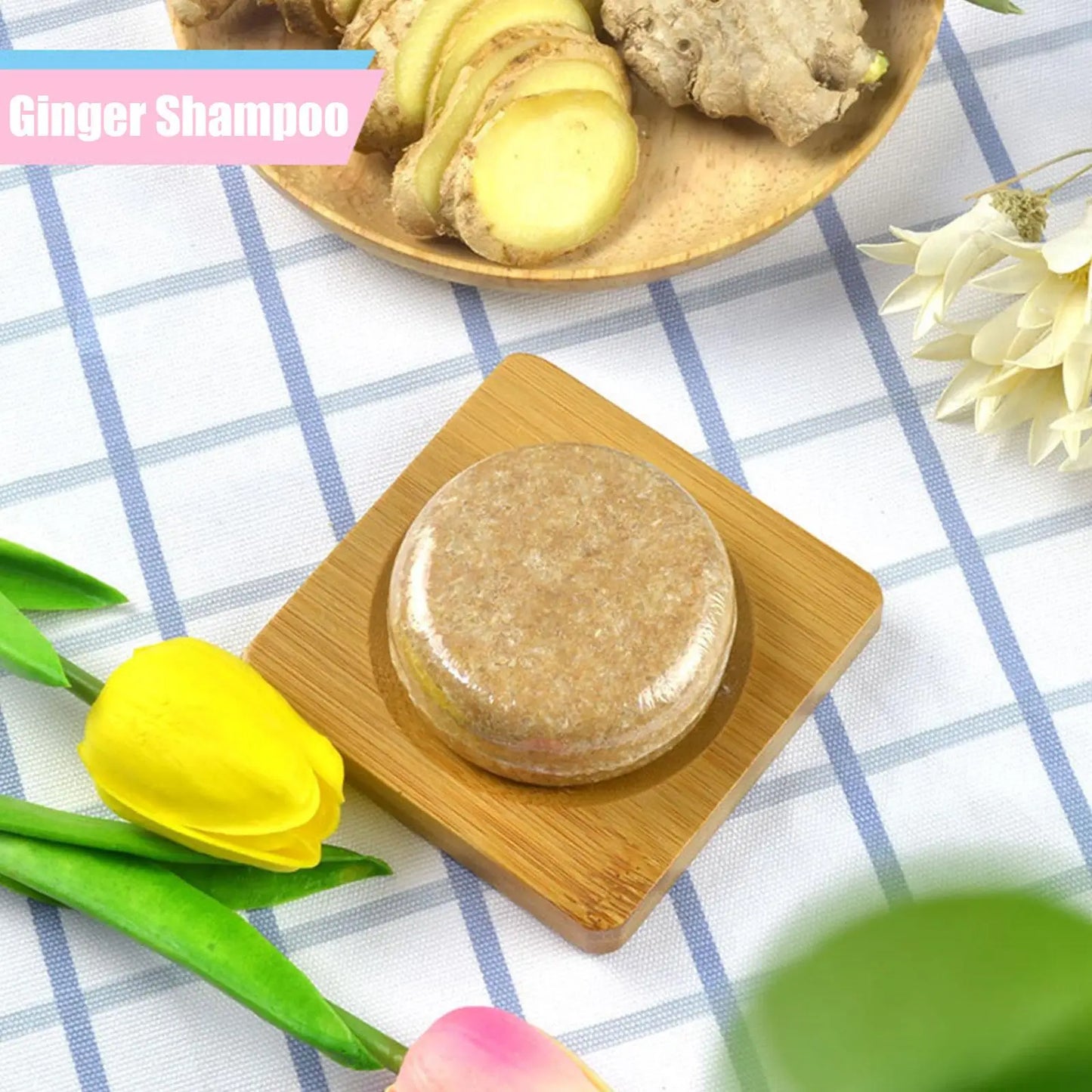 Ginger Polygonum Soap Shampoo Soap Cold Processed Soap Hair Shampoo Bar Pure Plant Hair Shampoos Hair Care - Kellylooks Shop