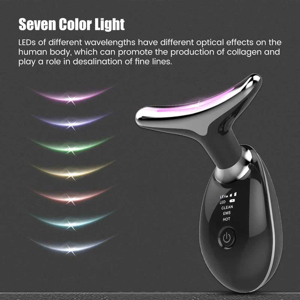 Face Neck Lift Beauty Device EMS Facial Massager LED Light Therapy Double Chin Remover Skin Rejuvenation Tightening Anti Wrinkle - Kellylooks Shop