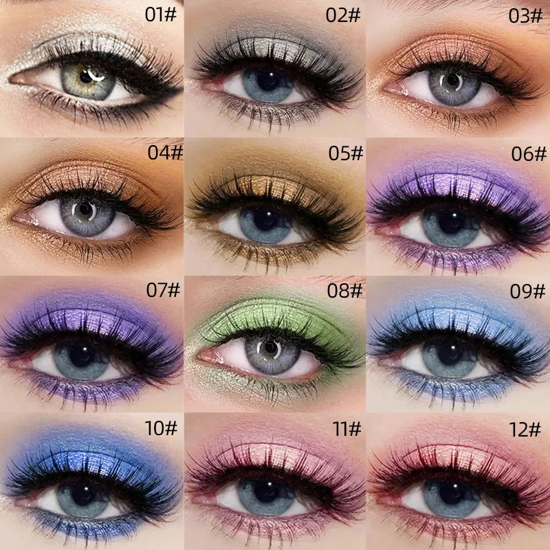 13-Shade Waterproof Liquid Eyeshadow Palette - High Shine Long-Lasting & Smudge-Proof Makeup Set for Glamourous Looks glitter - kellylooksshop