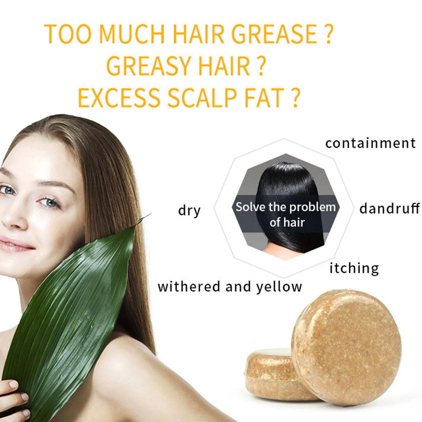 Ginger Polygonum Soap Shampoo Soap Cold Processed Soap Hair Shampoo Bar Pure Plant Hair Shampoos Hair Care - Kellylooks Shop