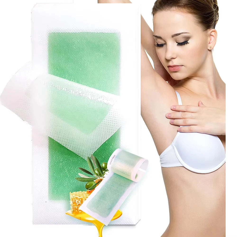 10/20/30/50/100 Pcs Depilatory Wax Strips Hair Removal Wax Paper Cold Wax Strips Paper For Face Neck Arm Leg Body Beauty Tools - Kellylooks Shop