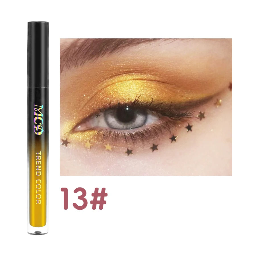 13-Shade Waterproof Liquid Eyeshadow Palette - High Shine Long-Lasting & Smudge-Proof Makeup Set for Glamourous Looks glitter - kellylooksshop